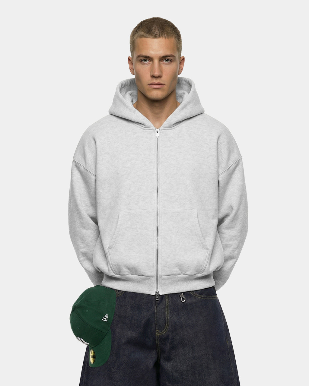 Sweat à capuche zip oversize et boxy fit