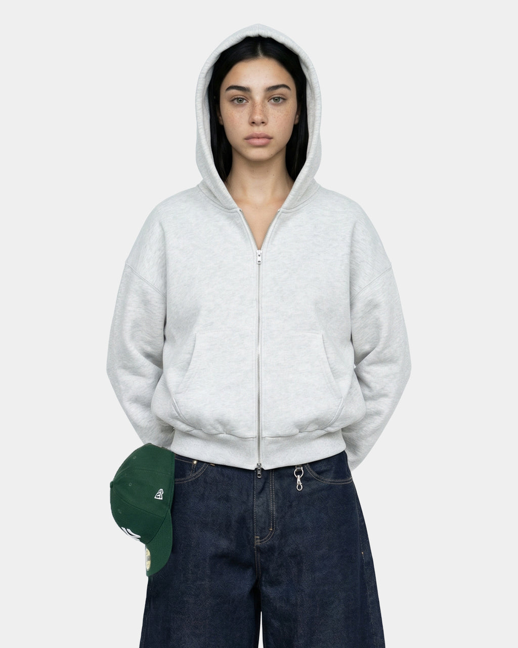 Sweat à capuche zip oversize et boxy fit