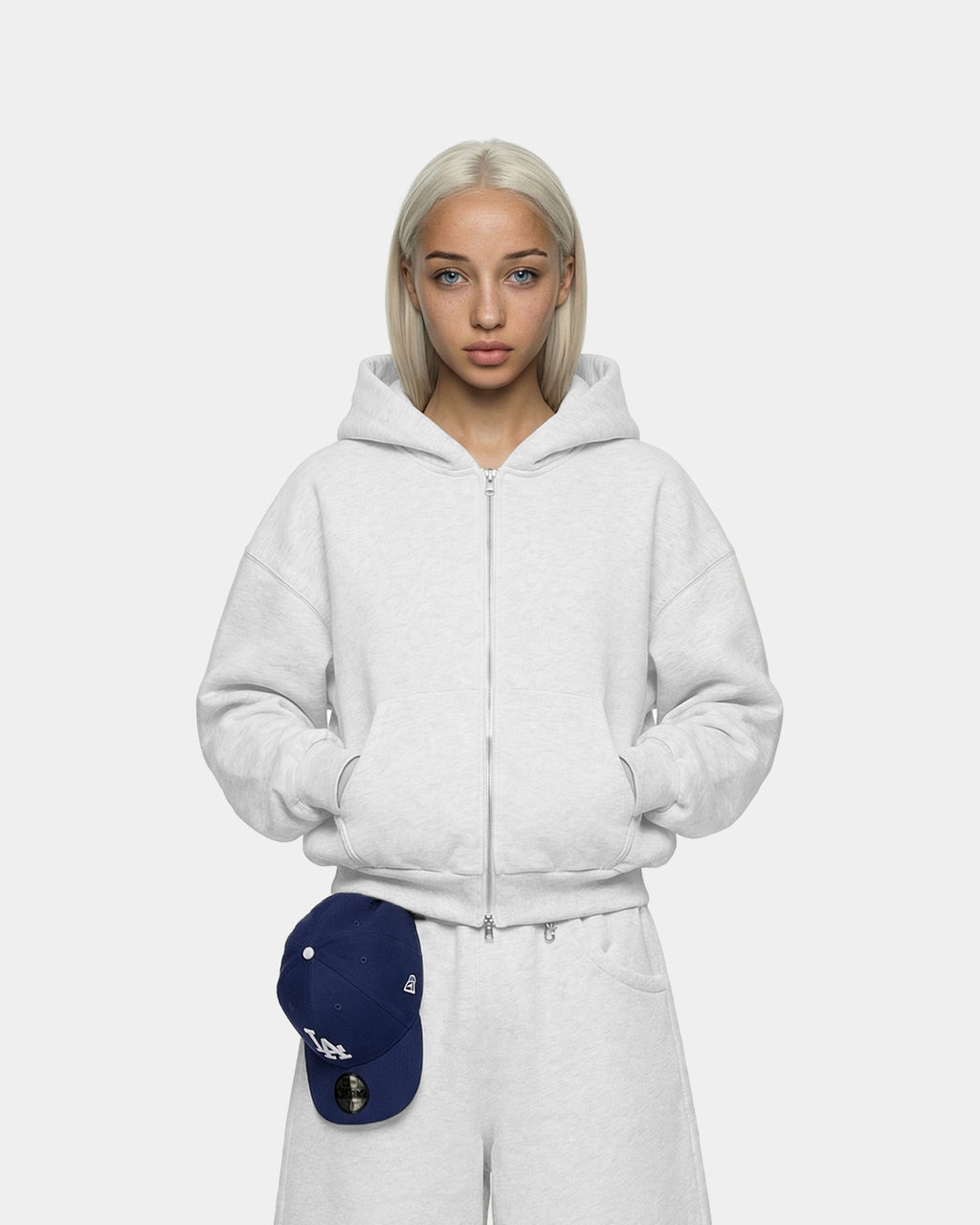 Sweat à capuche zip oversize et boxy fit