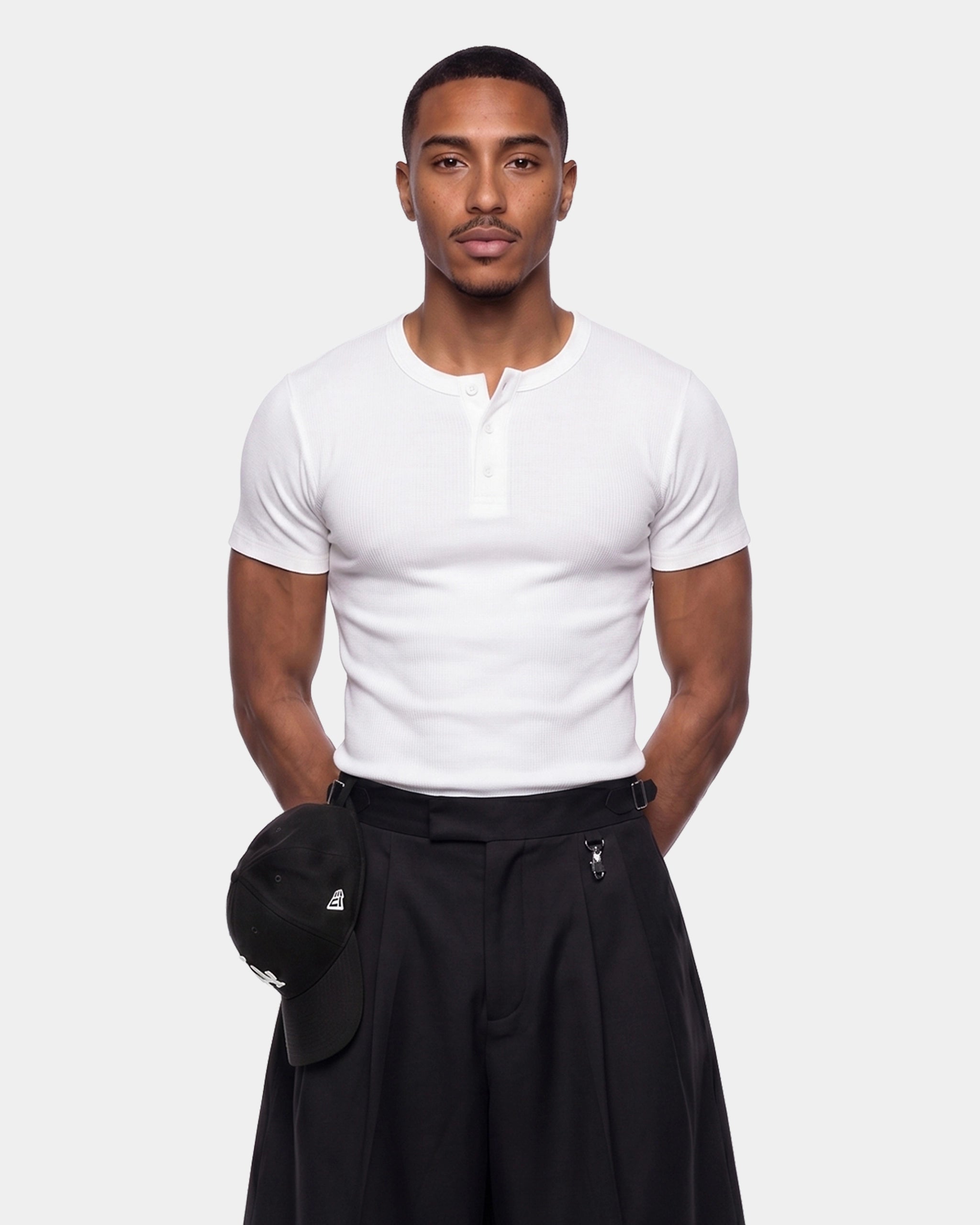 White Henley T-Shirt