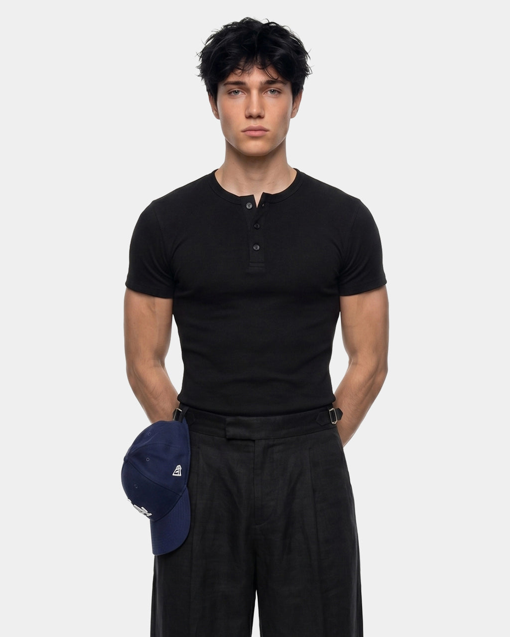 Black Henley T-shirt