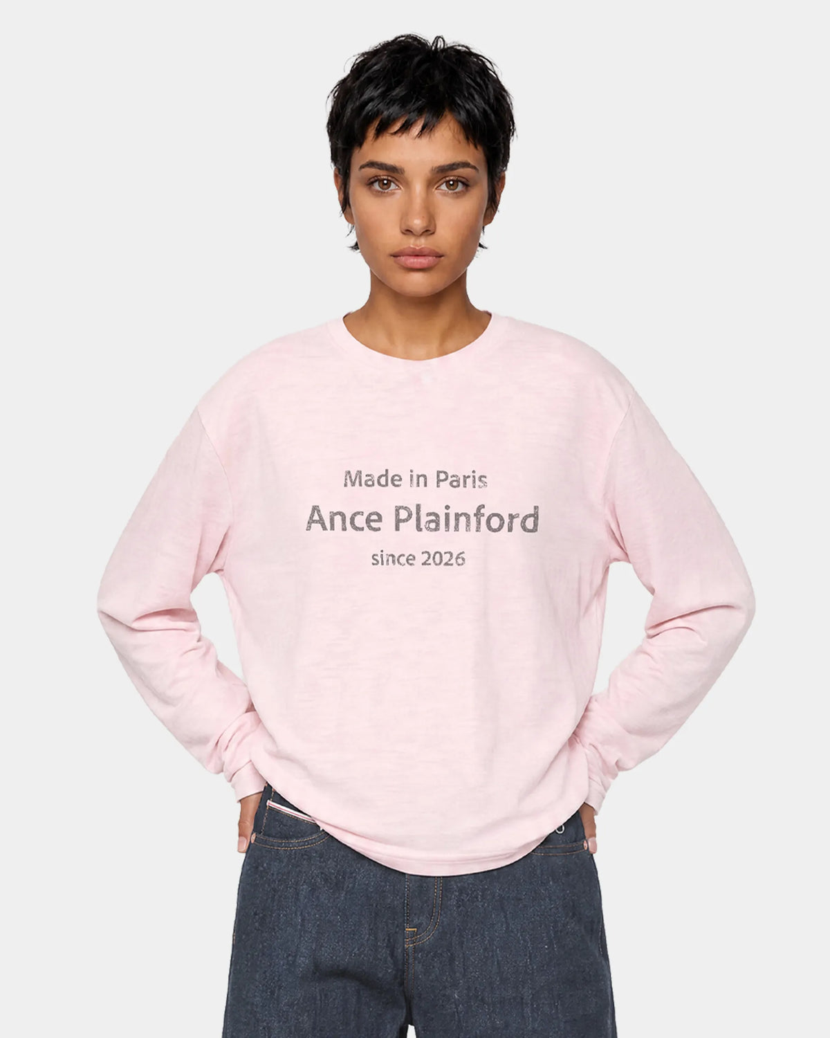 Pink Destroy Print Longsleeve